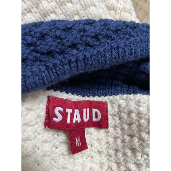 Staud 'Altea' White Cotton Blend Sweater Size M - Picture 4 of 5